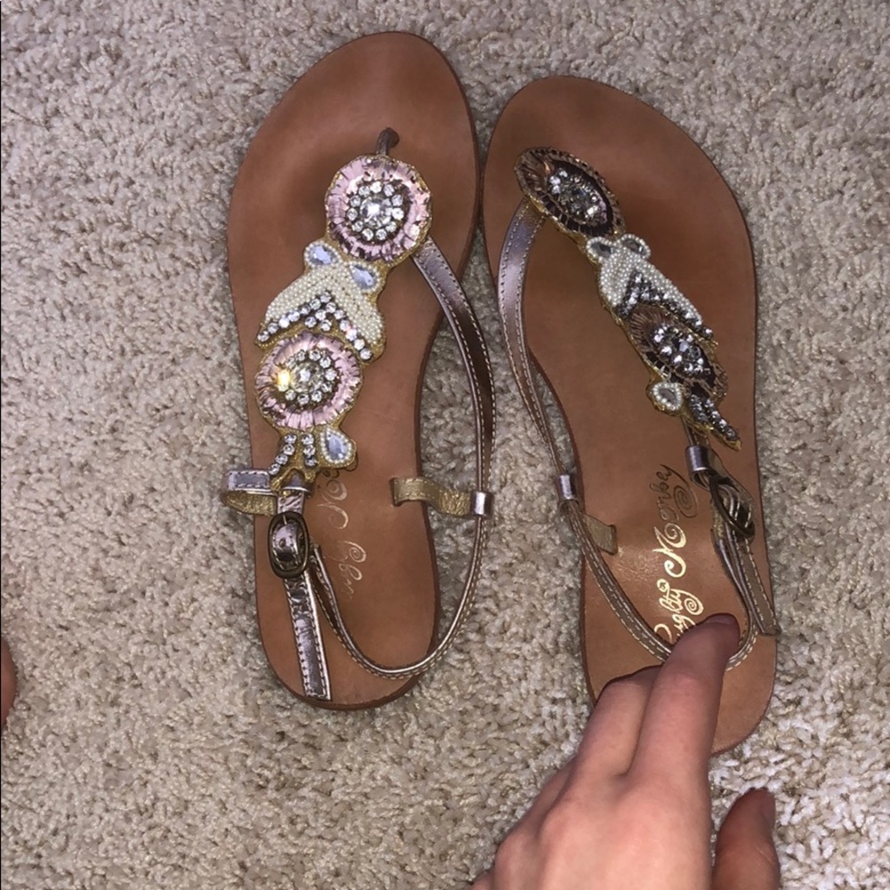 Naughty Monkey Gold Sandals
